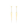 Nirvana 9Ct Yellow Gold 4mm x 41mm Triangle and Trace Chain Drop Earrings