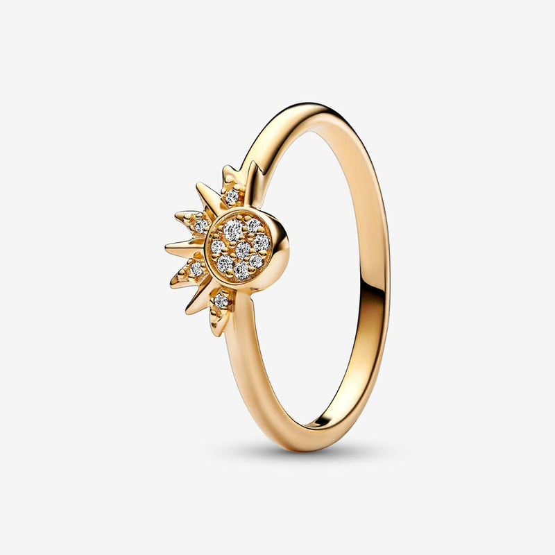Pandora Celestial sun 14k gold-plated ring – Prouds Fiji
