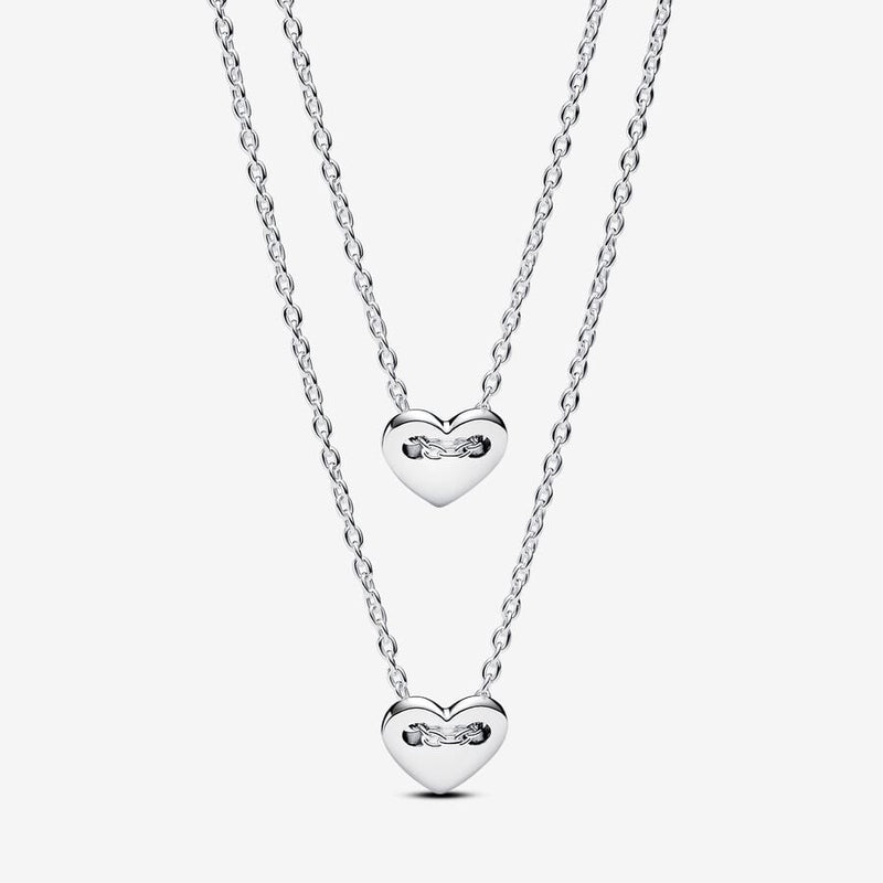 Pandora Sterling Silver Hearts Splittable Collier Necklace
