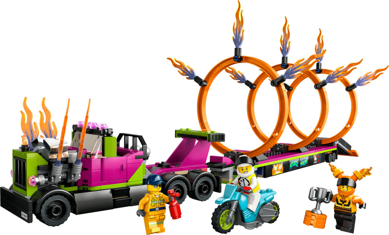 Lego City Stuntz Stunt Truck & Ring of Fire Challenge