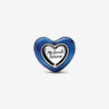 Pandora Blue Spinnable Heart Charm