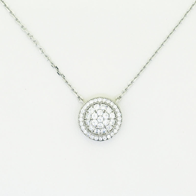 Super Star STG Silver Circle 42cm Necklace
