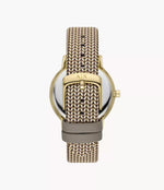 Armani Exchange Three-Hand Brown Leather Watch