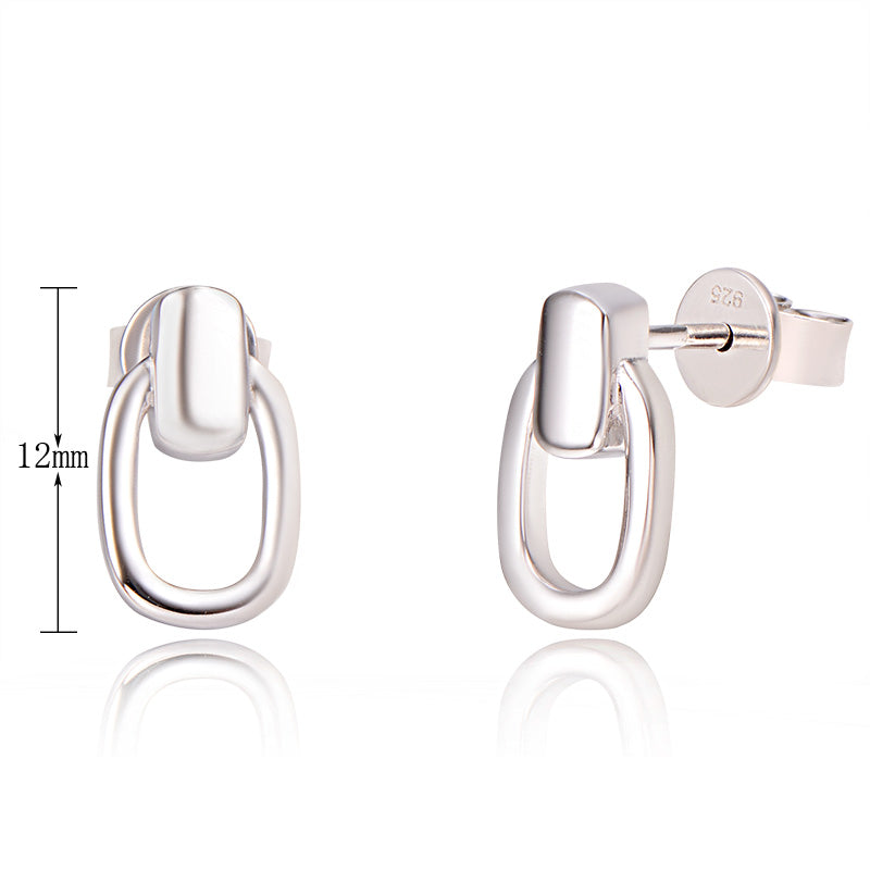J&T Rhodium Plated Silver Earring