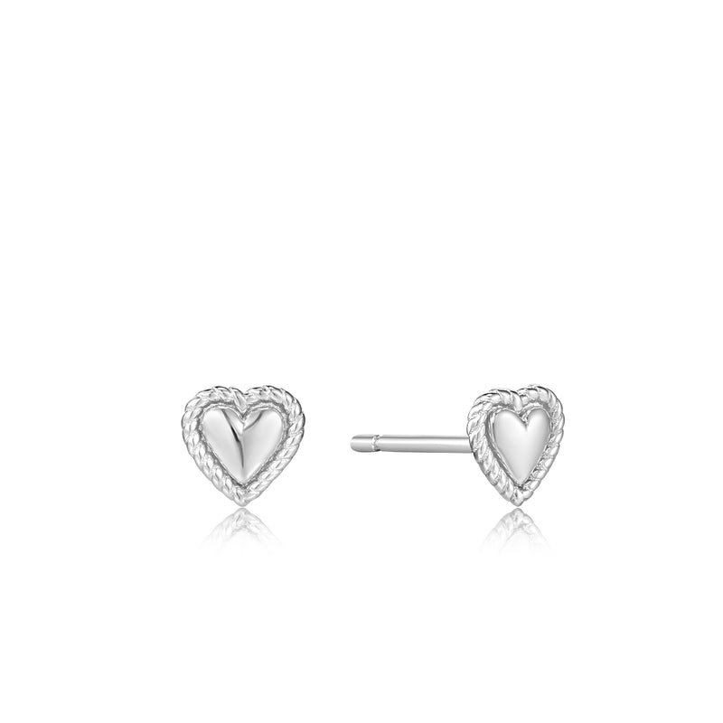 Ania Haie Ropes & Dreams Silver Rope Hearts Earrings