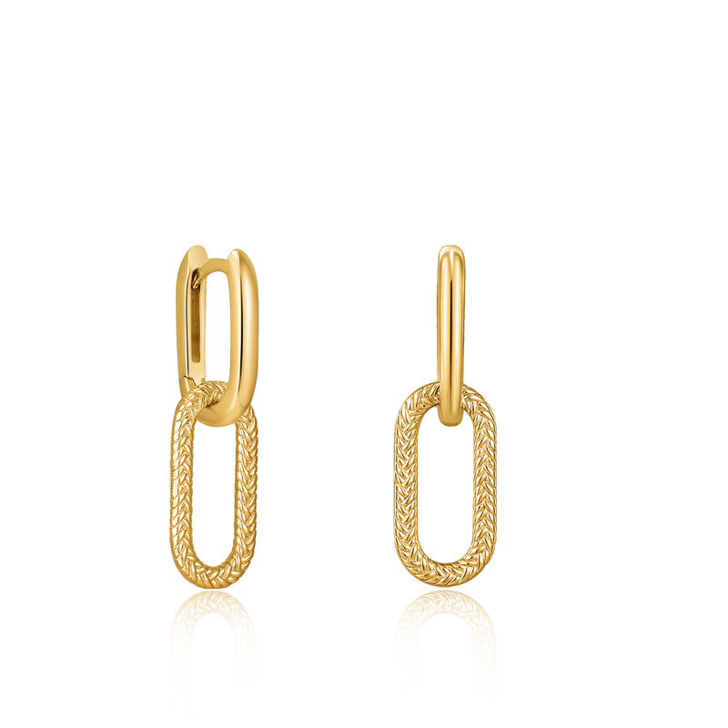 Ania Haie Ropes & Dreams Gold Oval Drop Earrings