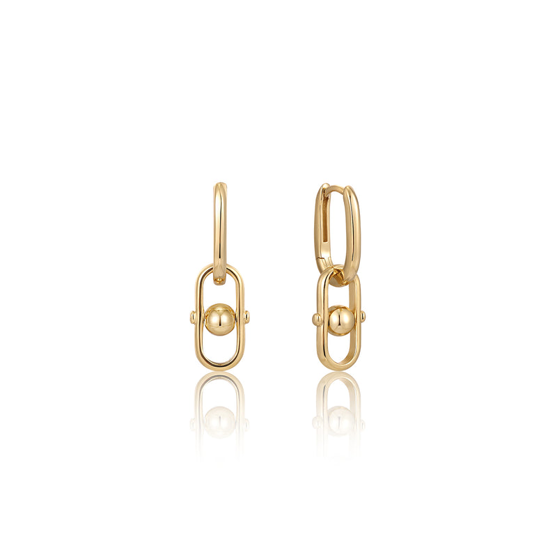 Ania Haie Spaced Gold Orb Link Drop Earring