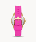 Fossil FB-01 Three-Hand Date Pink Silicone Watch