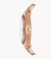 Fossil Scarlette Three-Hand Date Rose Gold-Tone Stainless Steel Watch