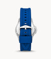 Fossil Blue Three-Hand Date Blue Silicone Watch