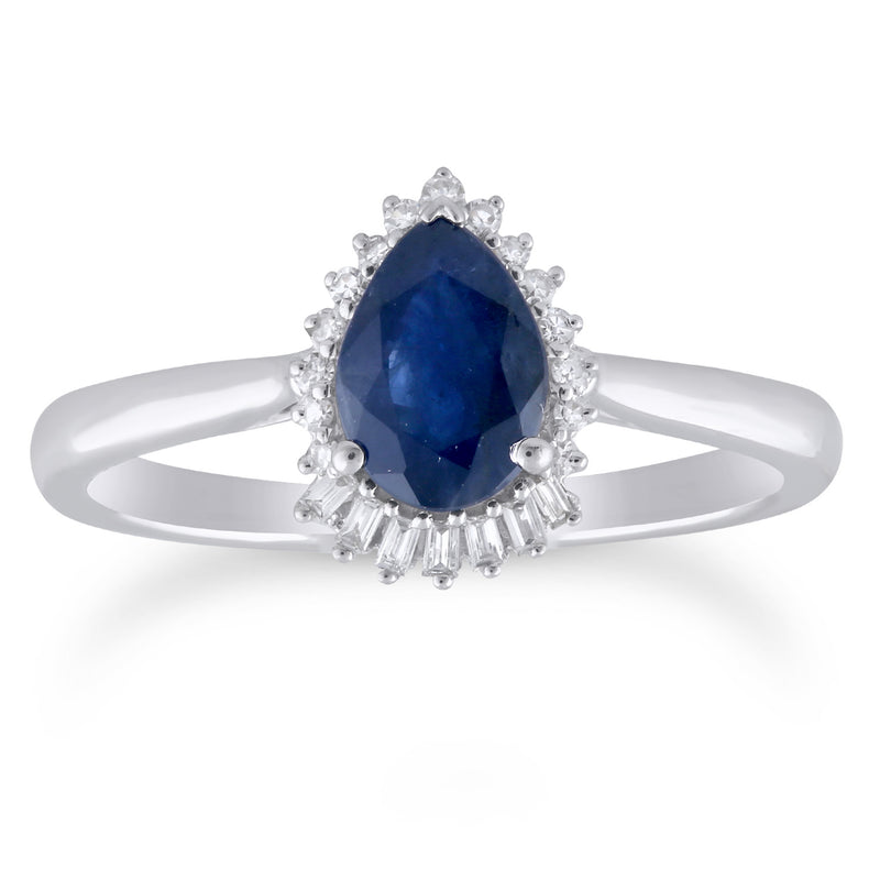 Nirvana DGA 9ct W/G  0.08CT HI I1 Sapphire Diamond Ring