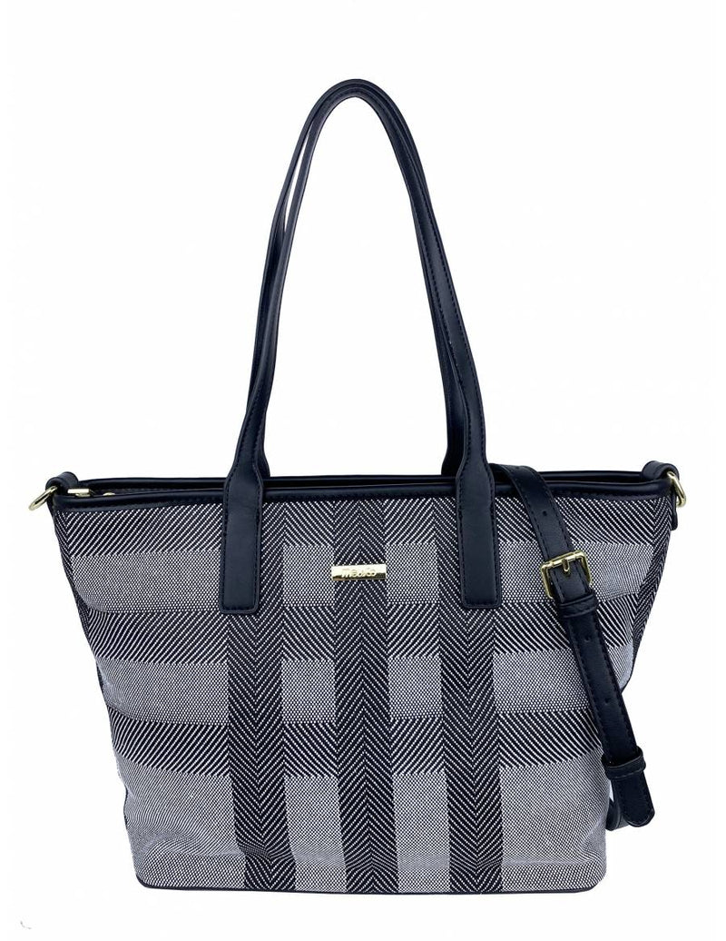 Mel & Co Checkered Shoulder Tote Bag