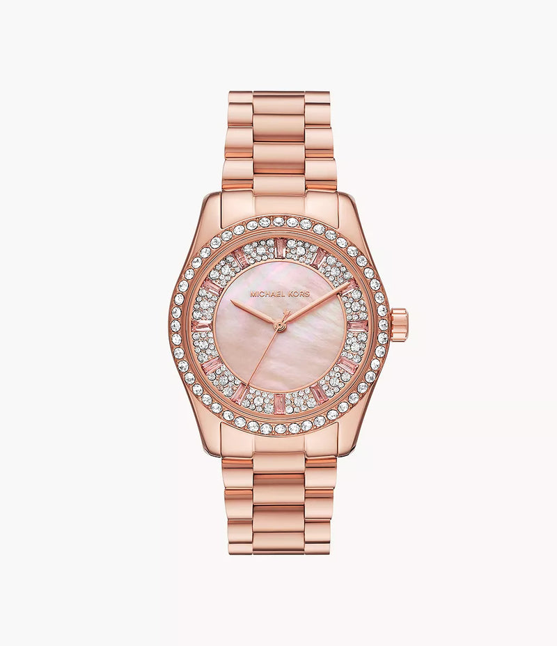 Lexington Three-Hand Rose Gold-Tone Stainless Steel Watch
