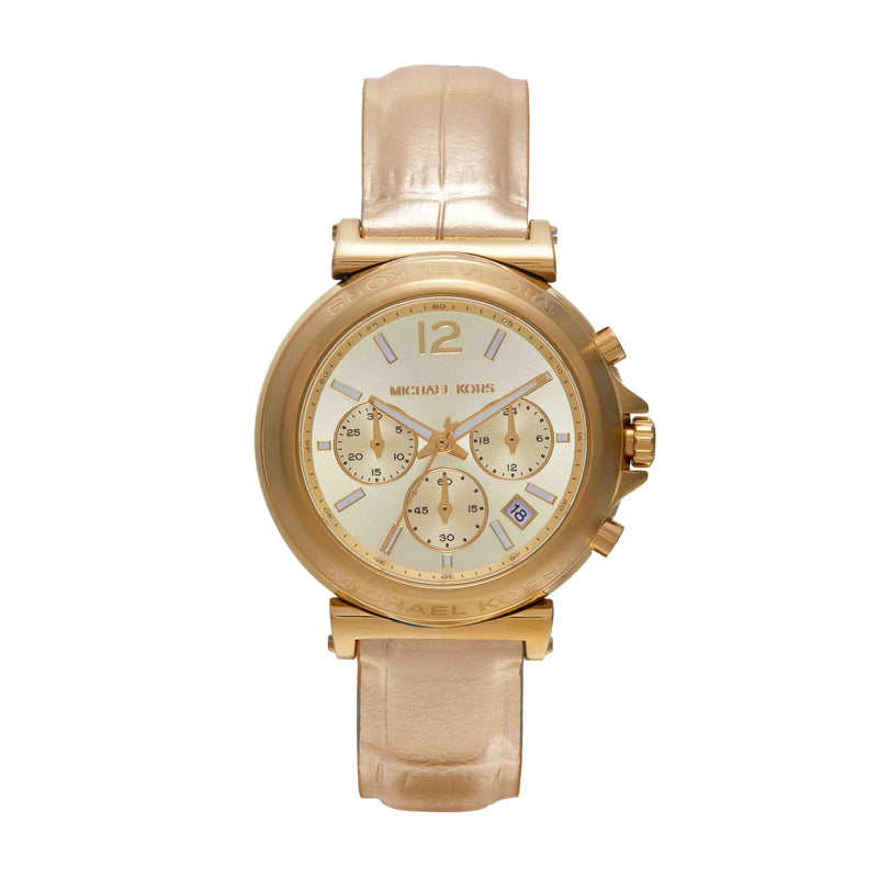 MK Metallic Crocodile Embossed GLD Leather Watch – Prouds Fiji