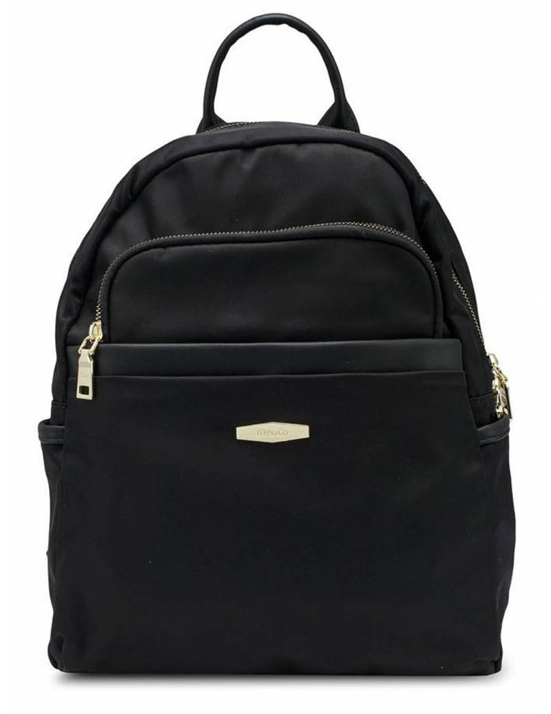 Mel & Co Nylon Backpack With Leather Trims