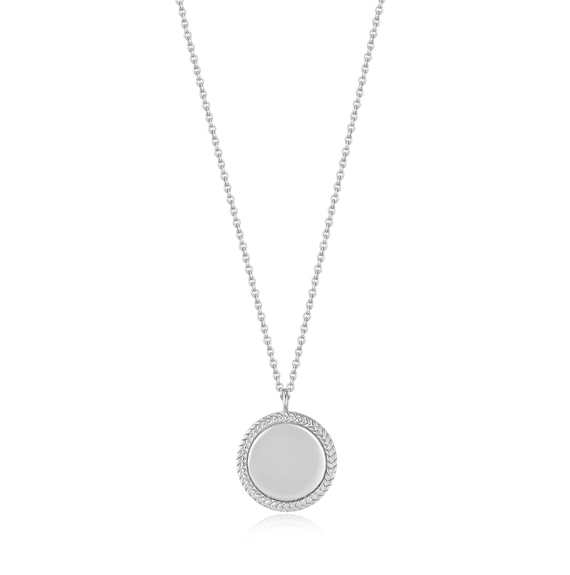 Ania Haie Ropes & Dreams Silver Disc 40+5cm Necklace