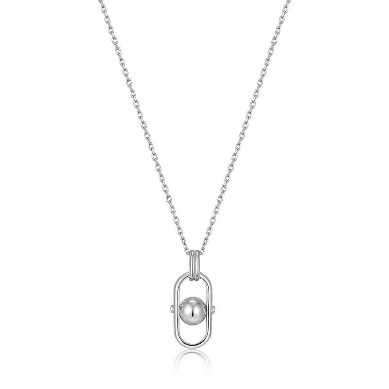 Ania Haie Spaced Silver Orb Link Drp Nl 45+5cm Necklace