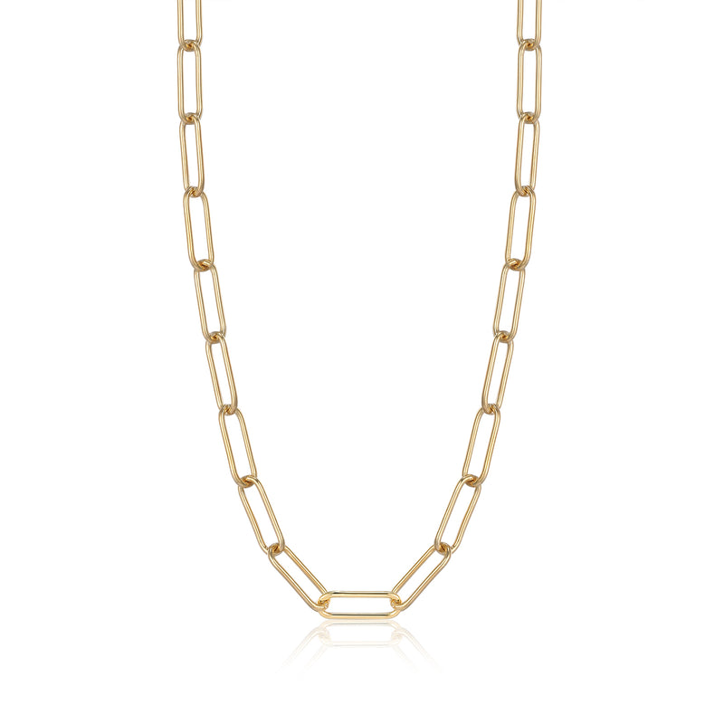 Ania Haie Link Up Gold Paperclip Chunk 40+5cm Necklace