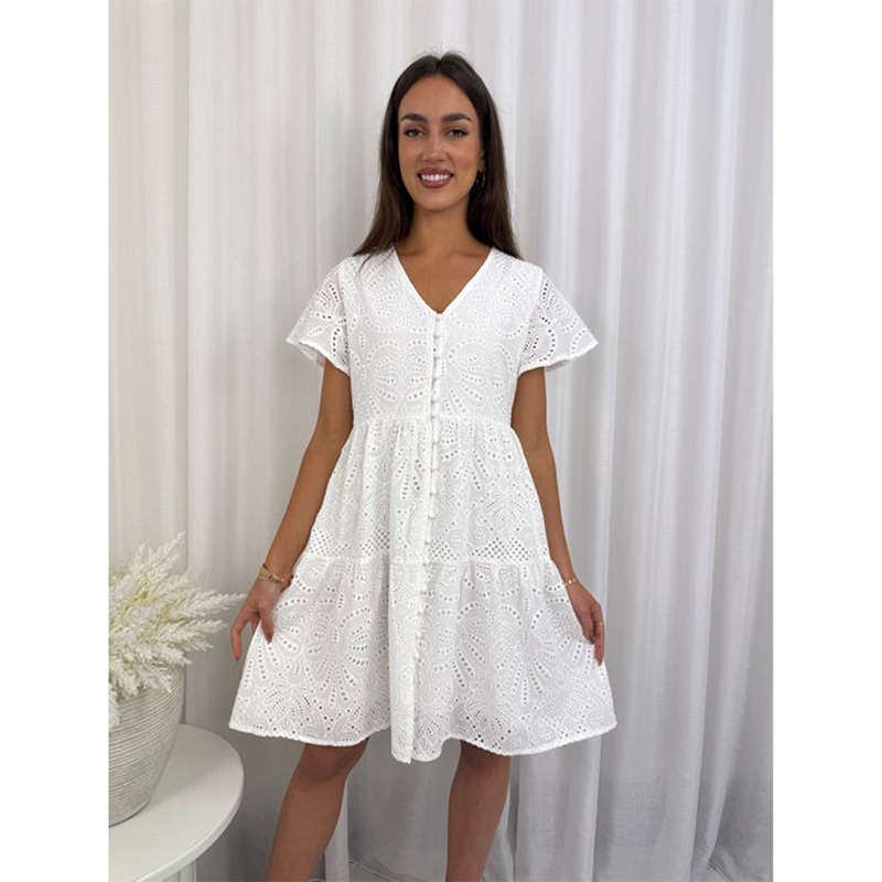 Miracle Ladies Short Dress White – Prouds Fiji