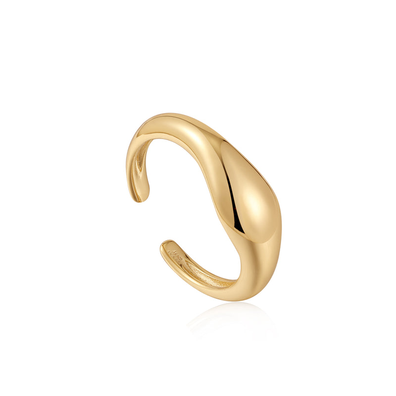 Ania Haie Making Waves Gold Adjustable Ring