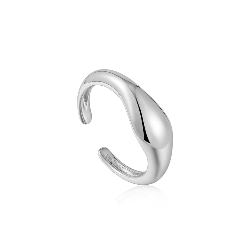 Ania Haie Making Waves Silver Adjustable Ring