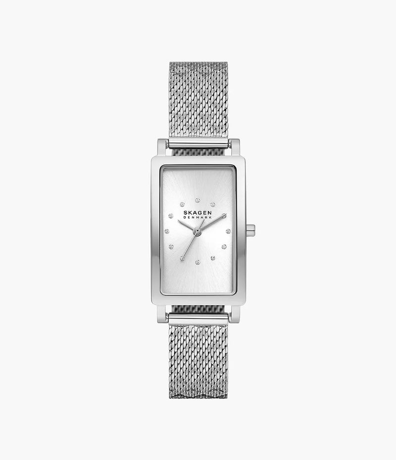 Skagen Hagen Three-Hand Silver Stainless Steel Mesh Watch