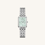 Rosefield Octagon XS Mint Green Silver Watch