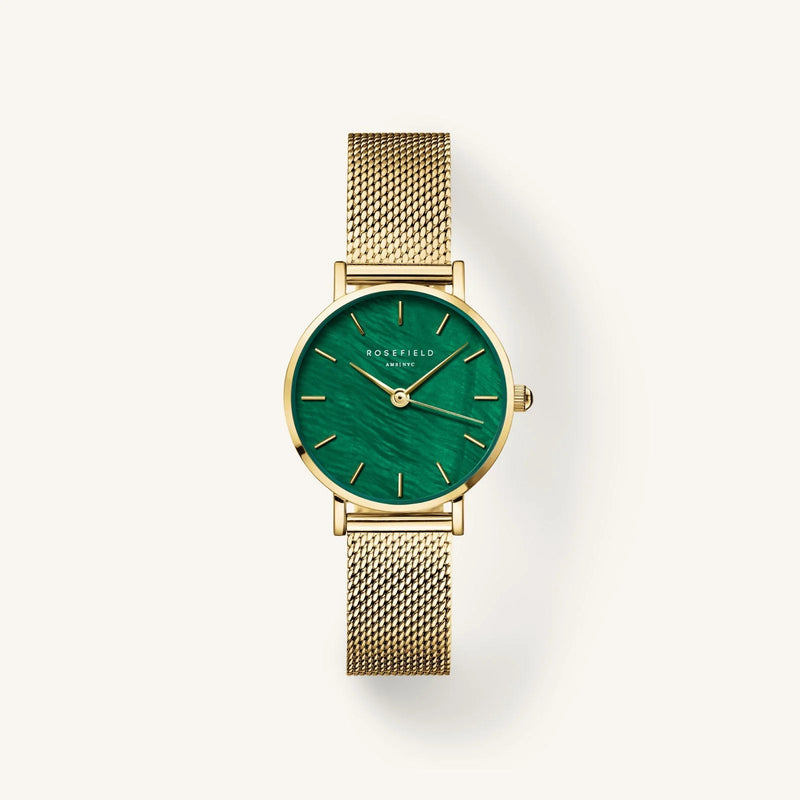 Rosefeild Small Edit Emerald Mesh Watch