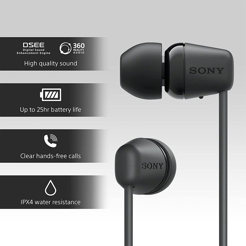 Sony Wireless Headphone WI-C100 Black
