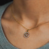 Buckely Two Tone Pave Halo Necklace