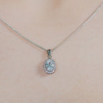 Buckley Clear Oval Halo Pendant