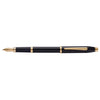 Cross Century II Black Lacquer Fountain Pen 23Kt Gold Plated