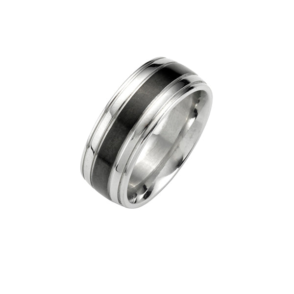 Cudworth S-Steel/IP Black Ring