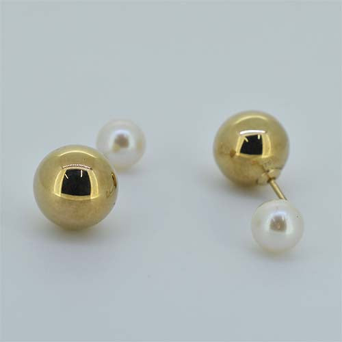 W&D 9ct Yellow Gold  Pearl Earring