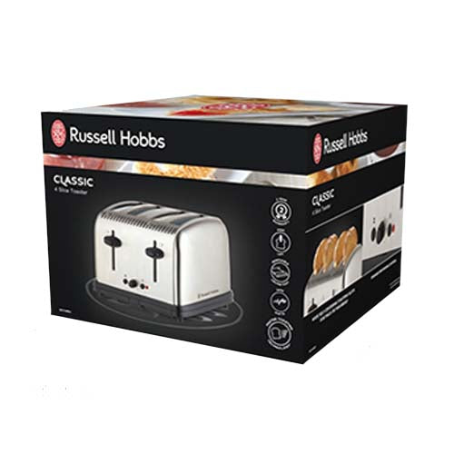 Russell Hobbs Classic 4 Slice Toaster Brushed RHT14BRU