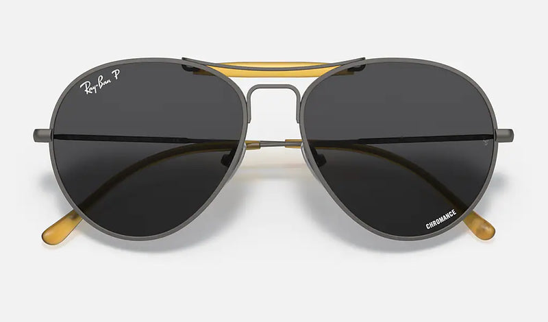 Rayban Titanium Sunglasses in Pewter and Dark Grey