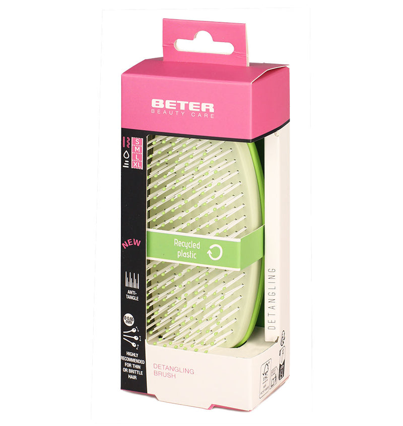 Beter Beauty Care Detangling Brush Flexible Bristles With Protective Ball Recycled