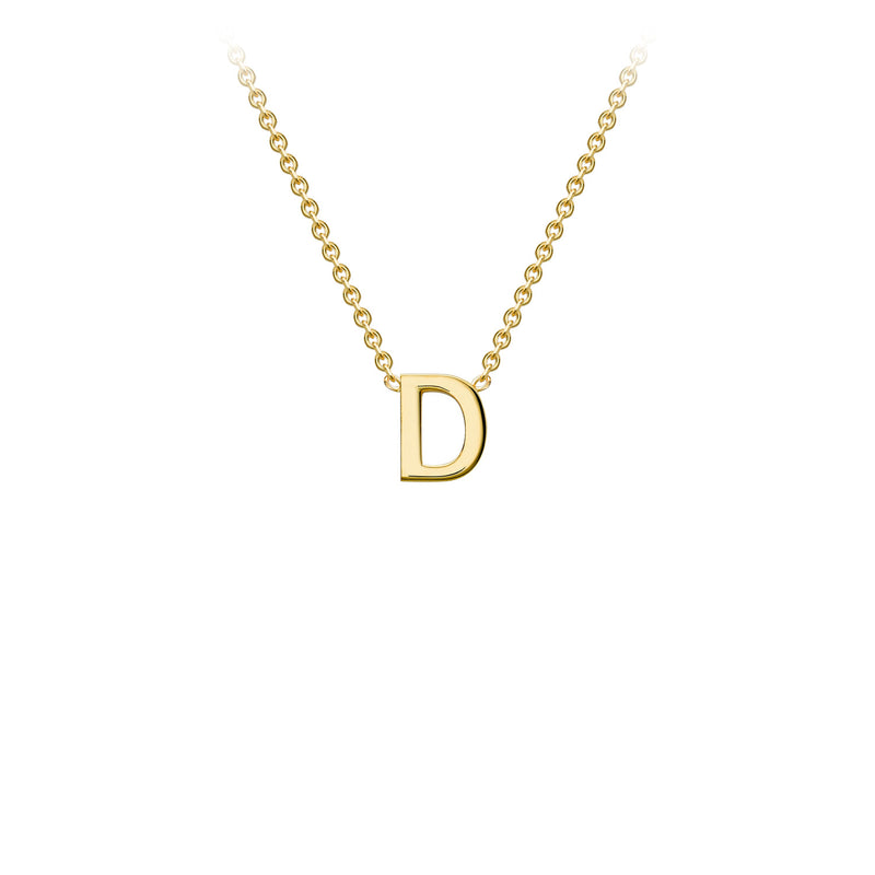 Nirvana 9Ct Yellow Gold 'D' Initial Adjustable Necklace 38cm-43cm