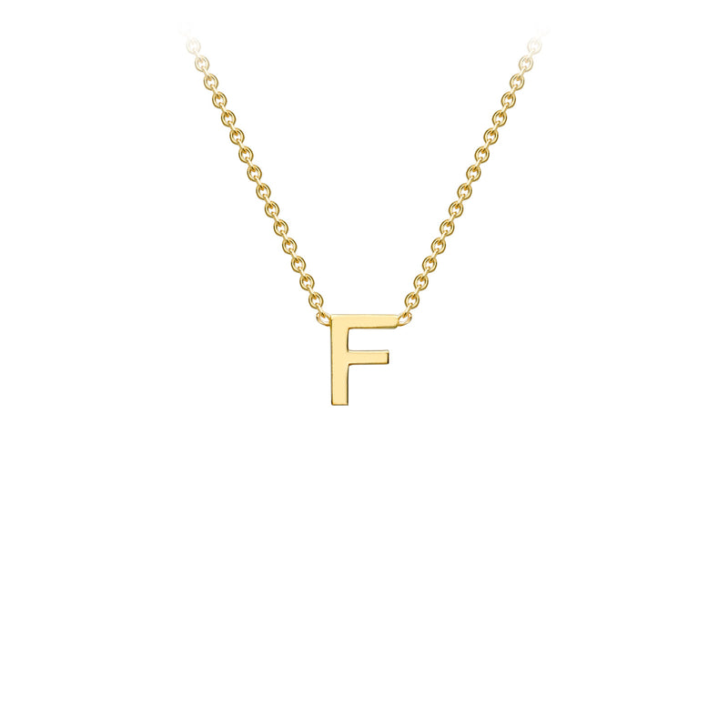 Nirvana 9Ct Yellow Gold 'F' Initial Adjustable Necklace 38cm-43cm