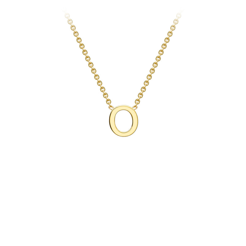 Nirvana 9Ct Yellow Gold 'O' Initial Adjustable Necklace 38cm-43cm