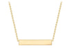 Nirvana 9Ct Yellow Gold 22mm x 3mm Horizontal-Bar Adjustable Necklace 41cm-43cm