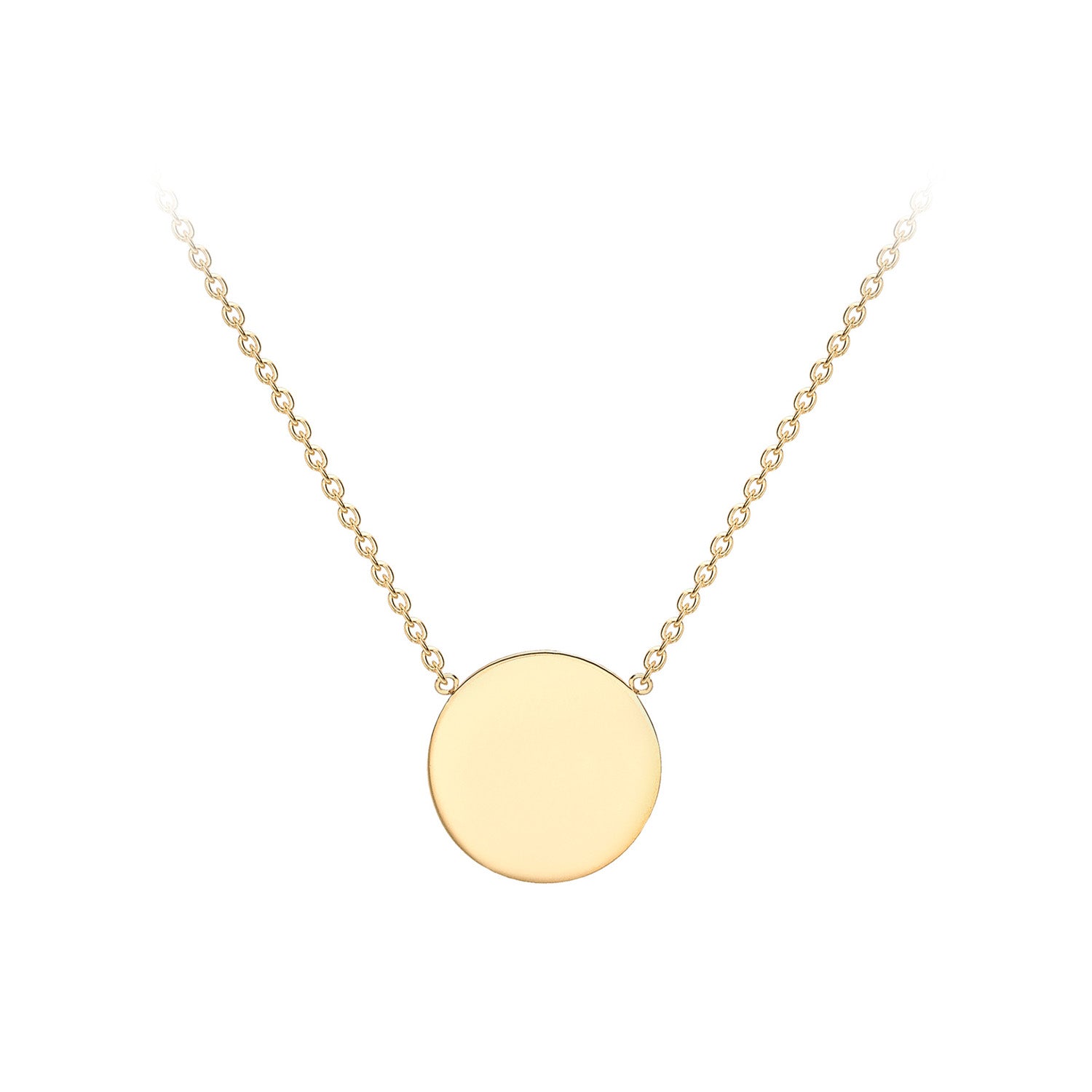 Nirvana 9Ct Yellow Gold 10mm Disc Adjustable Necklace 41cm-43cm