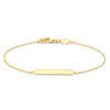 Nirvana 9Ct Yellow Gold 3mm x 20mm Horizontal-Bar Adjustable Bracelet 18cm-19cm