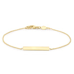 Nirvana 9Ct Yellow Gold 3mm x 20mm Horizontal-Bar Adjustable Bracelet 18cm-19cm