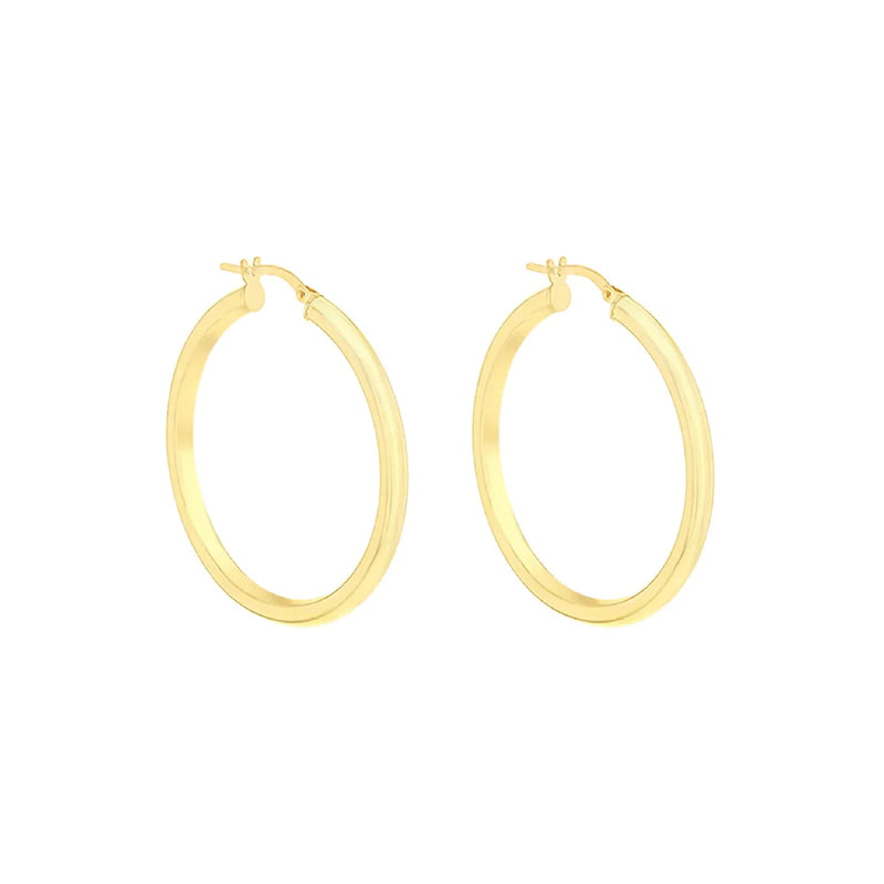 Nirvana DGA 9Ct Y/G 3mm Rnd Hallow Hoop Earring – Prouds Fiji