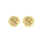 Nirvana 9Ct Yellow Gold 6mm Knot Stud Earrings