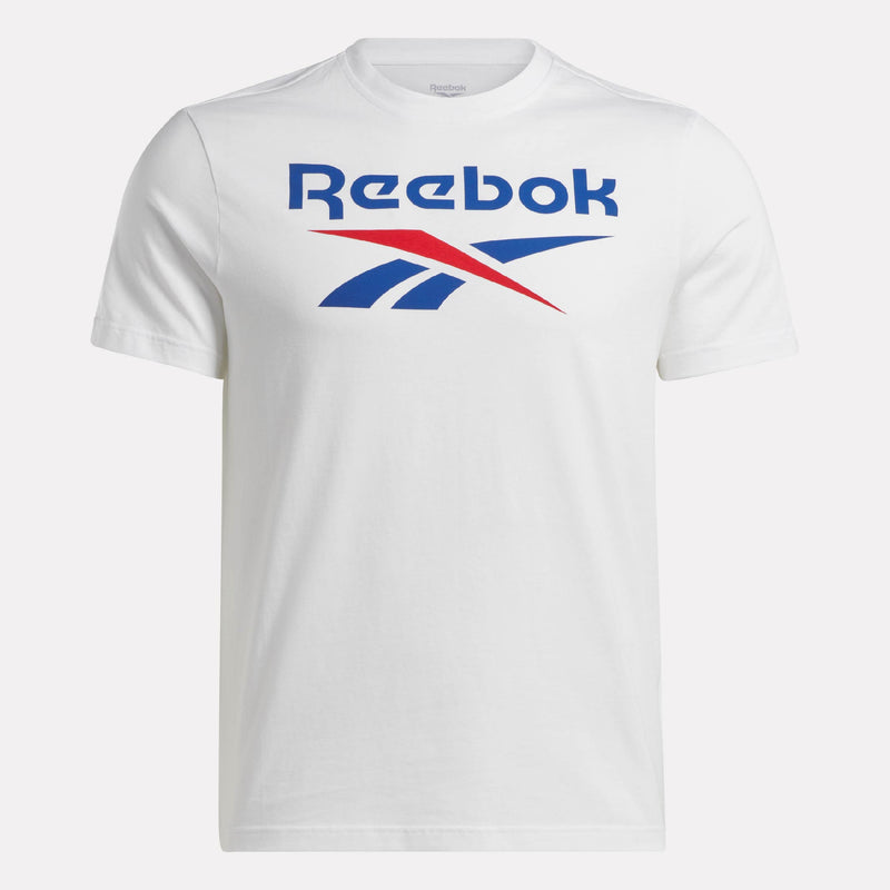 Reebok Id Stacked Logo T-Shirt White