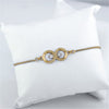 Estele Gold Plated Eternal Knot Bracelet With Austrian Crystals For Men & Women