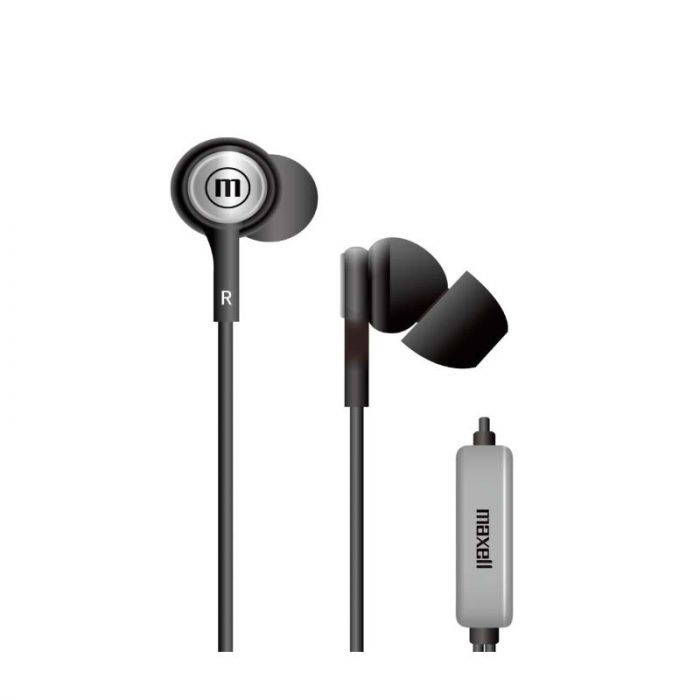 Maxell In-tIPS Ear Stereo Buds W/Mic Blk