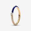 Pandora ME 14k gold-plated ring with blue enamel